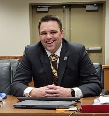 Jason Gunnell in court during litigation